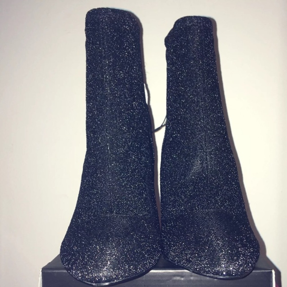 Nine West Glitter Stretch Knit Bootie!!